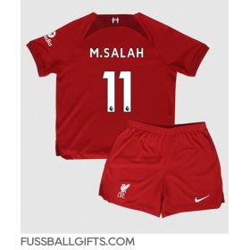 Liverpool Mohamed Salah #11 Fußballbekleidung Heimtrikot Kinder 2022-23 Kurzarm (+ kurze hosen)